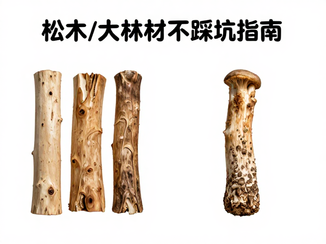 松木、杂木、椴木区别,选菌棒/木材不踩坑指南