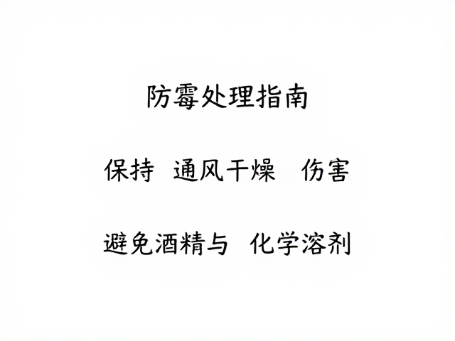 防霉处理指南，保持通风干燥，避免酒精与化学溶剂伤害