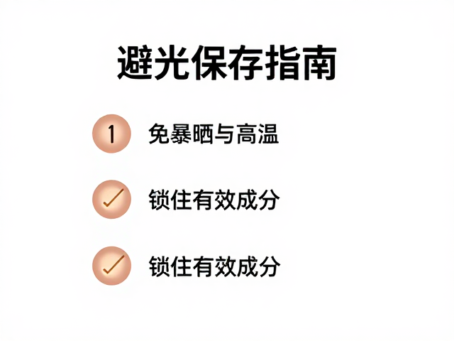 避光保存指南,避免暴晒与高温,锁住有效成分