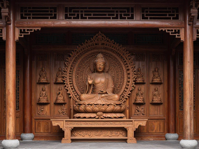 园林建筑木雕佛像来图定制,匠心打造东方禅意空间