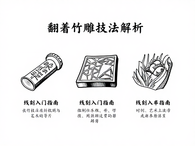 徽派竹雕翻著技法解析,线刻入门指南与艺术鉴赏