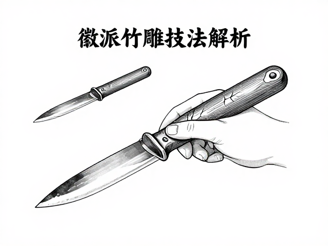 徽派竹雕翻著技法解析,线刻入门指南与艺术鉴赏