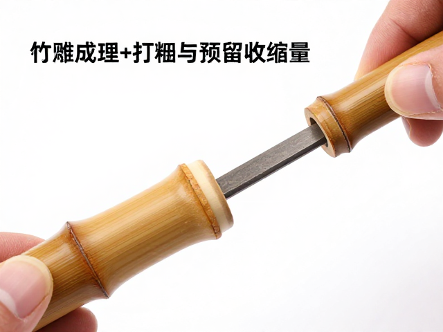 竹雕成型工艺,凿坯打粗与预留收缩量详解