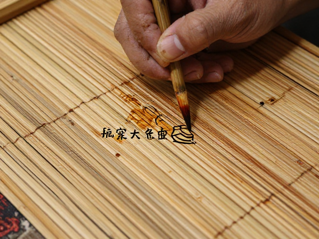 湖南湘西竹木工艺产区烫色工艺,天然大漆的艺术魅力