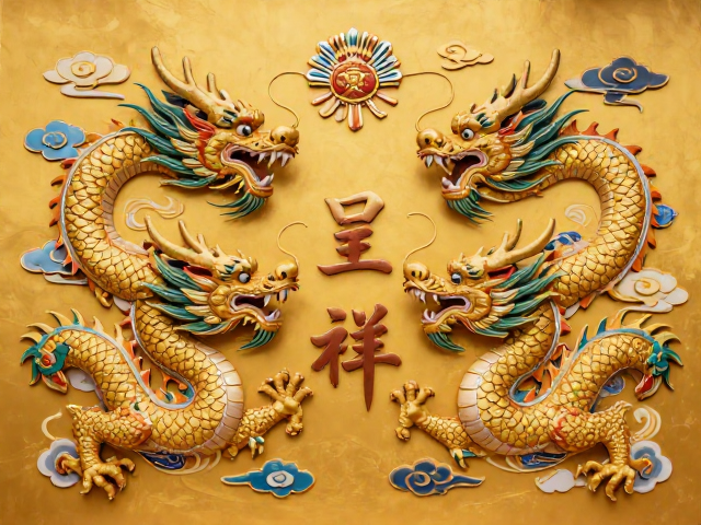 龙凤呈祥寓意深,宗教文化中的疏密有致美学解析
