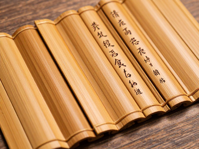 竹节竹简书刻自然阴干，古法工艺与自然美学的全解析