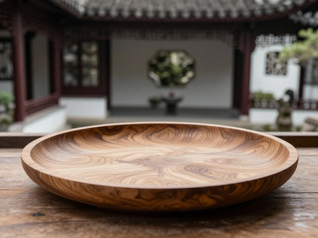 木雕果盘打坯工艺，园林建筑中的匠心细节解析