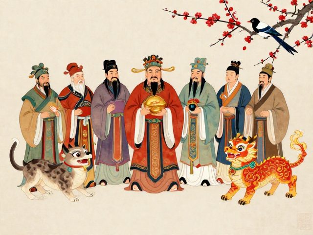 八仙贺寿喜鹊登梅图寓意,瑞兽题材装饰灵感