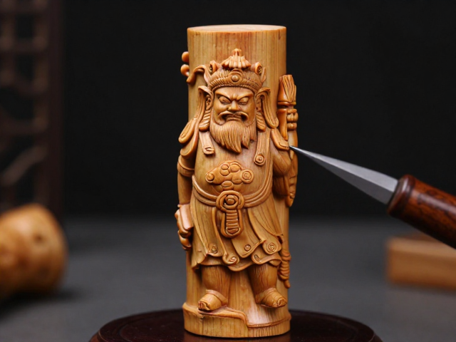 神话人物竹根雕摆件,传承非遗匠心,寓意吉祥的艺术珍品