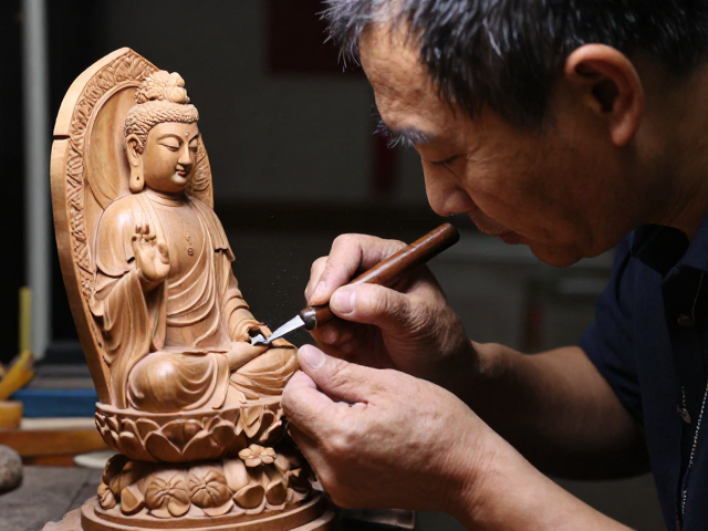 匠人故事,木雕佛像师徒授艺,传承千年非遗匠心