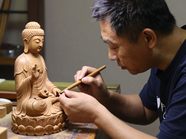 匠人故事,木雕佛像师徒授艺,传承千年非遗匠心