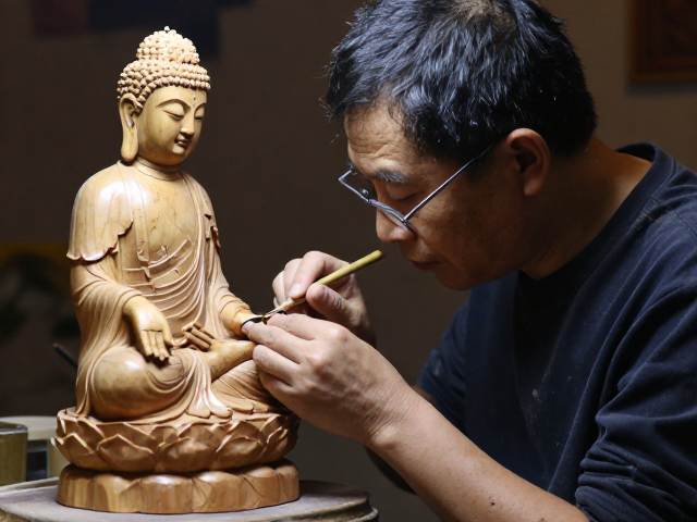 匠人故事,木雕佛像师徒授艺,传承千年非遗匠心