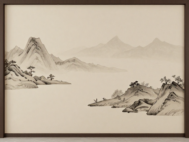 茶空间隔断软装定制,山水云纹打造东方意境美学空间
