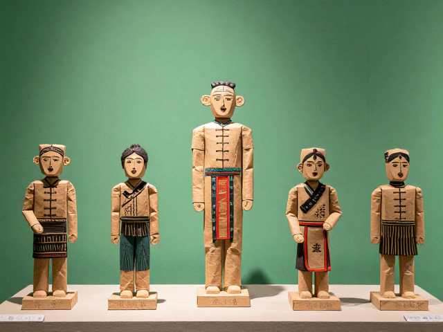 民俗体验馆展示,环保纸盒包装民俗人物,绿色文化新体验