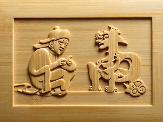 蜀南竹雕线刻入门,浮雕浅刻并用技法详解