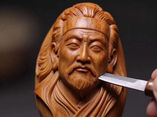 黄杨木雕名家以刀代笔,如何让人物神态传神?