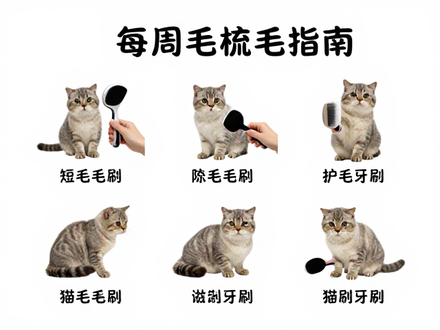 短毛猫每周梳毛指南,梳毛去毛球与猫用牙刷正确用法