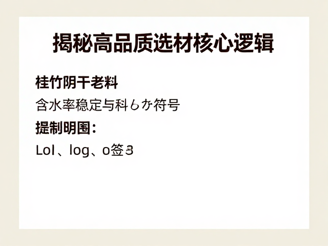 桂竹阴干老料,含水率稳定,揭秘高品质选材核心逻辑