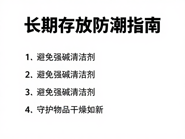 长期存放防潮指南,避免强碱清洁剂,守护物品干燥如新