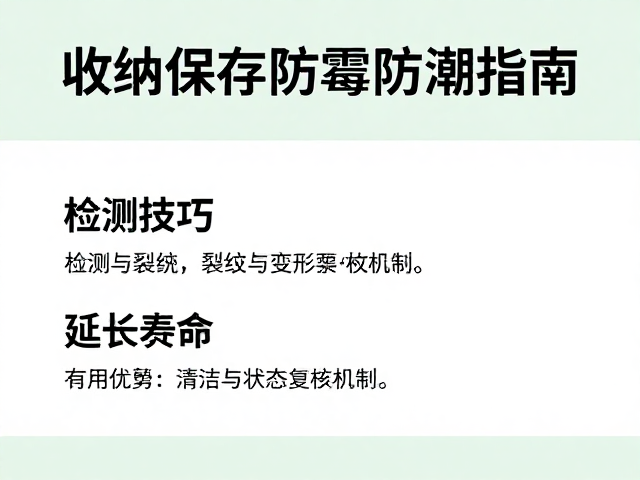收纳保存防霉防潮指南,裂纹与变形检测技巧,延长物品寿命