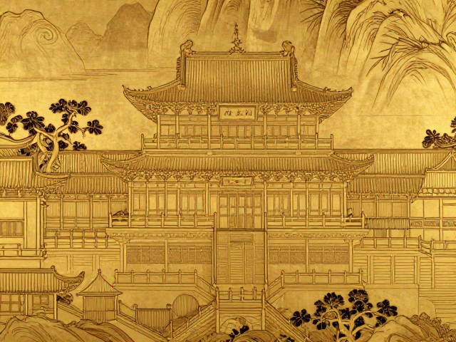 金漆木雕山水楼阁，临摹传统纹样，复刻非遗匠心之美
