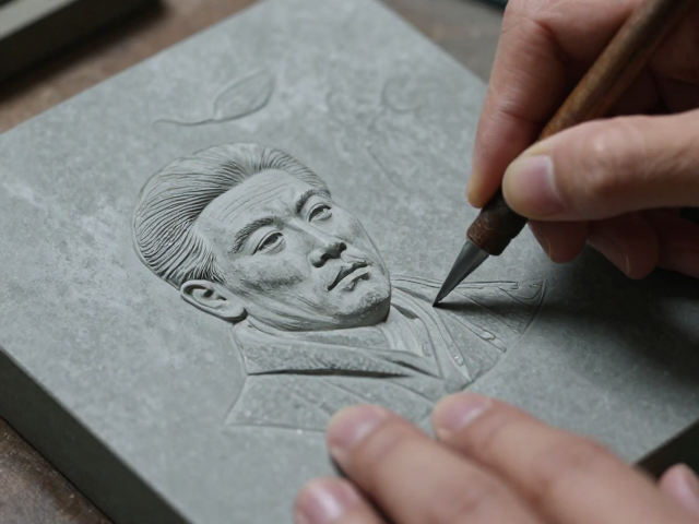 打磨石上的走刀人生,刻画人物肖像的极致细节与匠心