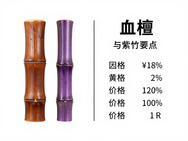 血檀与紫竹竹节区别,鉴别要点、价格对比及选购指南