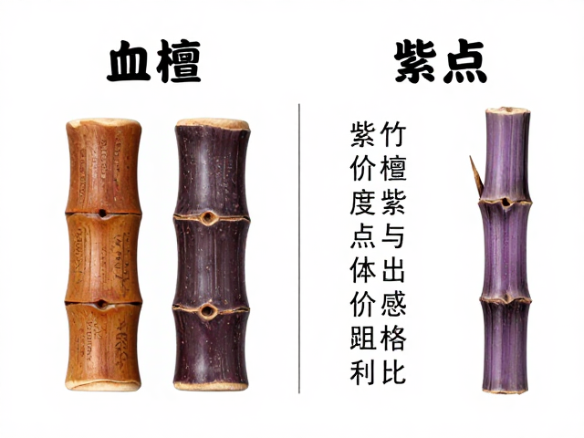 血檀与紫竹竹节区别,鉴别要点、价格对比及选购指南