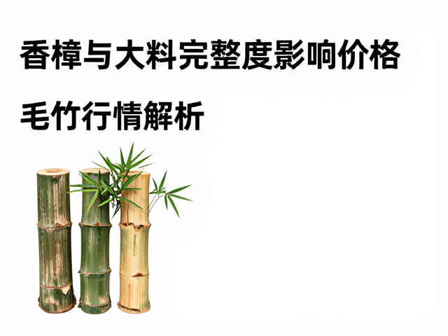 香樟与大料完整度影响价格,毛竹行情解析