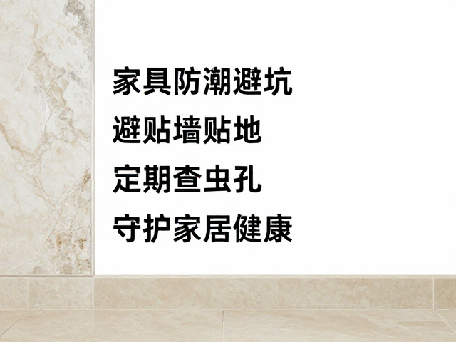 家具防潮避坑,避免贴墙贴地,定期查虫孔,守护家居健康