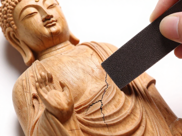 木雕佛像裂缝修补技巧，细砂纸打磨抛光全攻略