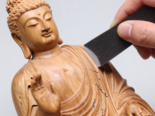 木雕佛像裂缝修补技巧，细砂纸打磨抛光全攻略