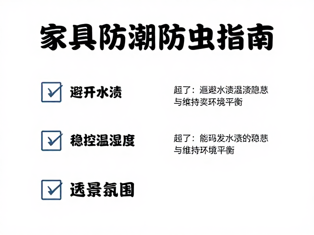 家具防潮防虫指南,避开水渍、稳控温湿度,选对安全防虫剂