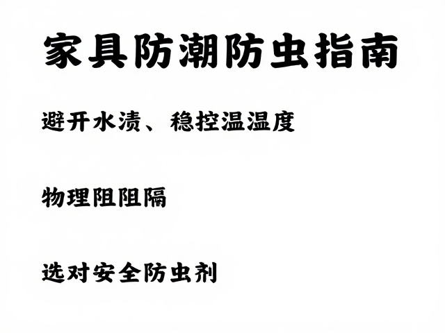 家具防潮防虫指南,避开水渍、稳控温湿度,选对安全防虫剂