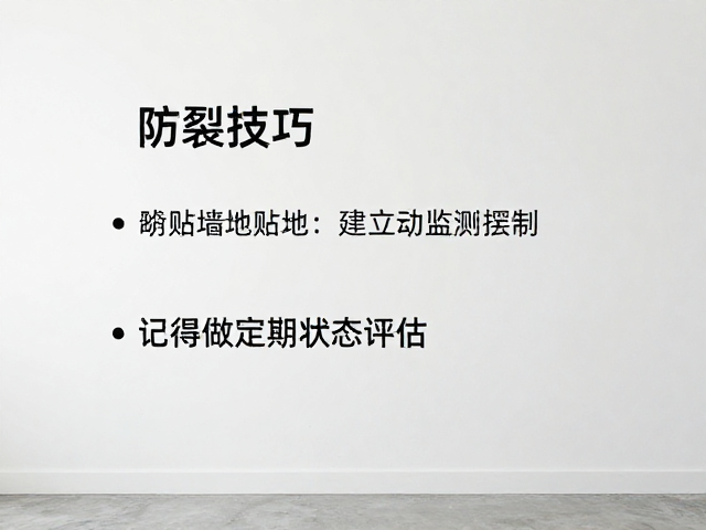 防裂技巧,避免贴墙贴地摆放,记得做定期状态评估