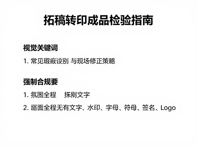 拓稿转印成品检验指南,民俗生活中的非遗技艺与避坑要点