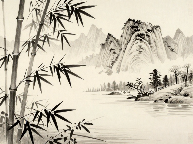 竹报平安意境，详解阴刻阳刻技法，打造山水风雅空间