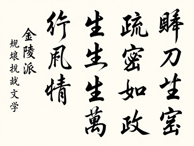 金陵派书法竹雕，刀意与疏密构图的艺术美学