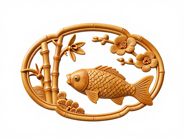松竹梅兰与徽派竹雕,连年有余的吉祥寓意与艺术鉴赏