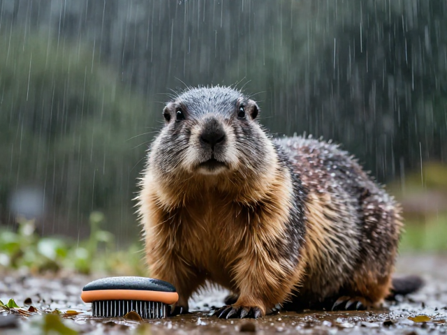 雨季防霉防湿指南，旱獭短毛除尘洗护与软齿梳清洁法