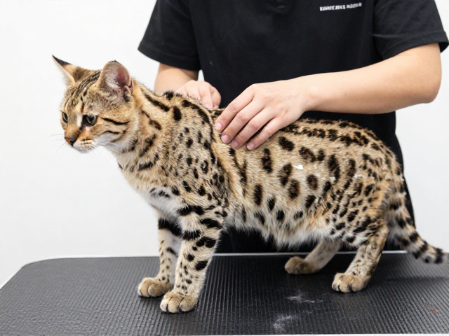 专业宠物美容师揭秘,薮猫斑纹毛发清洁与防滑美容台养护技巧