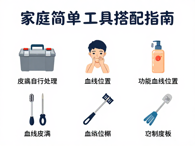 家庭简易工具搭配指南,识别血线位置,勿自行处理严重皮肤病