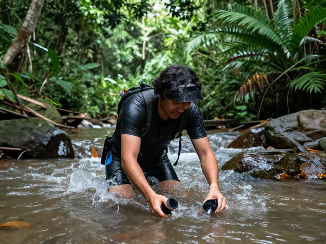 雨林穿越溪流技巧，检查空气滤清器湿度防浅水过河