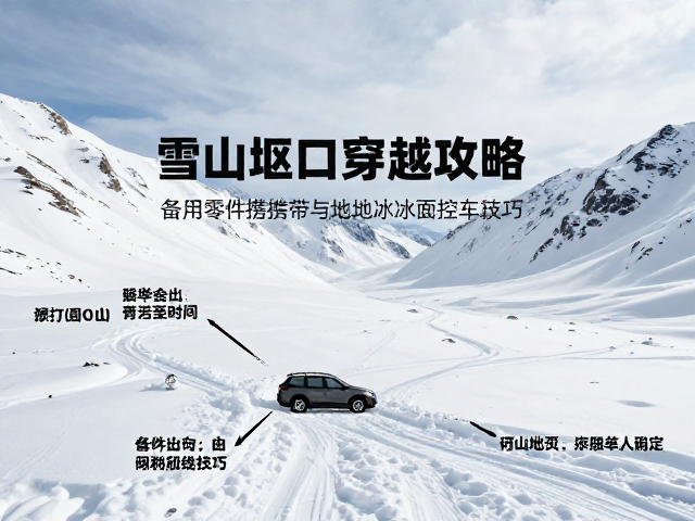 雪山垭口穿越攻略，备用零件携带与雪地冰面控车技巧