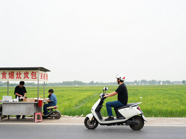 电动摩托车骑行，穿梭风景与路边小吃的治愈之旅