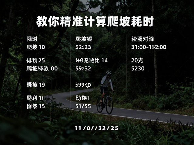 山林夏日骑行攻略,夜间凉爽避暑,教你精准计算爬坡耗时