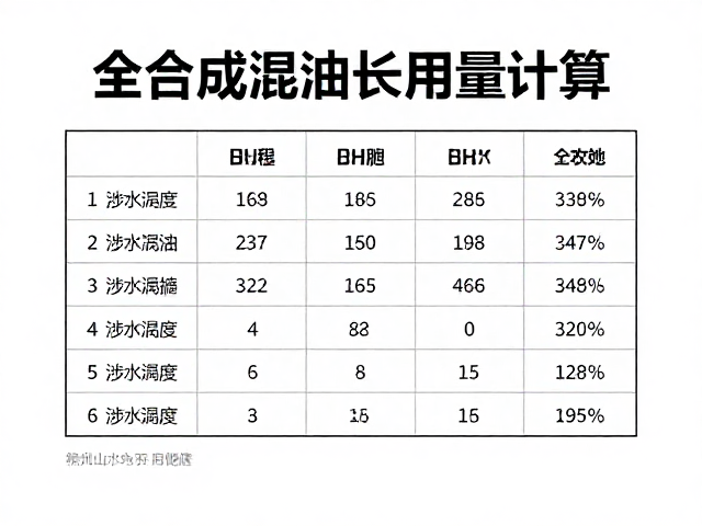 全合成机油长途用量计算,涉水高度评估,全车安全排查指南