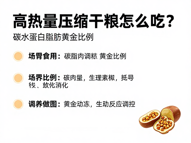 高热量压缩干粮怎么吃?碳水蛋白脂肪黄金比例与模块化组合指南
