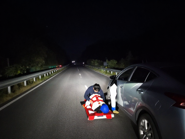 暗夜山路控车技巧，突发状况冷静决策，伤员夜间固定搬运指南