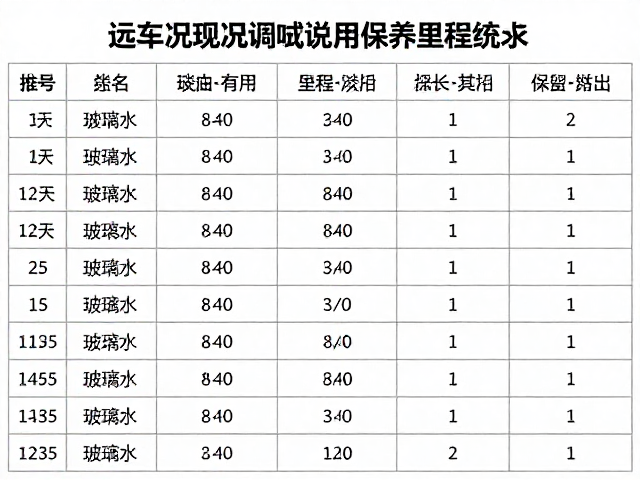 远行车况调试指南,玻璃水刹车油备用与保养里程统计